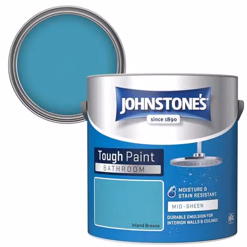 Johnstone's Island Breeze Blue Bathroom Wall and Ceiling Paint, 2.5L – 1