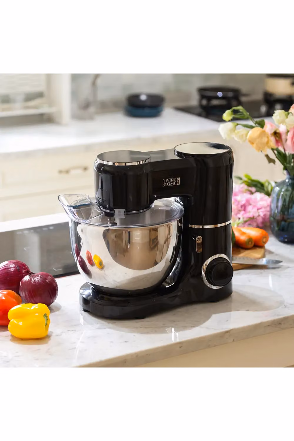 Living and Home 3-in-1 Multi-Function 8-Quart Household Stand Mixer with 6-Speed Settings, Black – 2