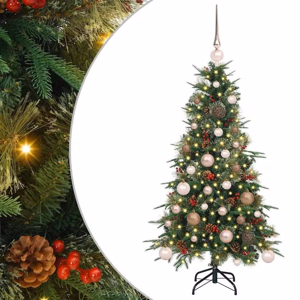 Berkfield Home Elegant Green Artificial Hinged Tabletop Christmas Tree, Height: 120 cm – 3