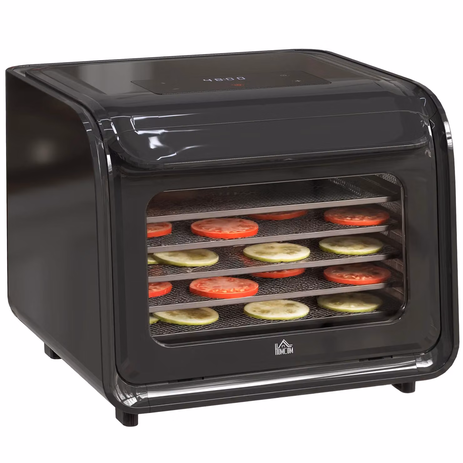 HOMCOM Food Dehydrator with 6 Stainless Steel Trays for Fruit and Meat, Black – 2