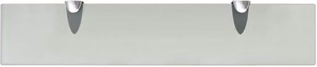 Berkfield Home Modern Floating Glass Shelves, 2 Pack, Clear, W: 50 cm, D: 10 cm, Thickness: 8 mm