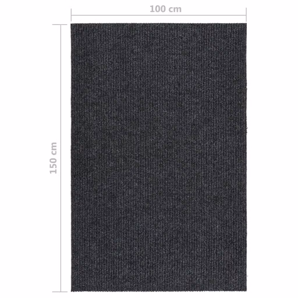 Berkfield Home Dirt Trapper Round Carpet Runner, Anthracite and Black, W: 100 cm, D: 150 cm – 3