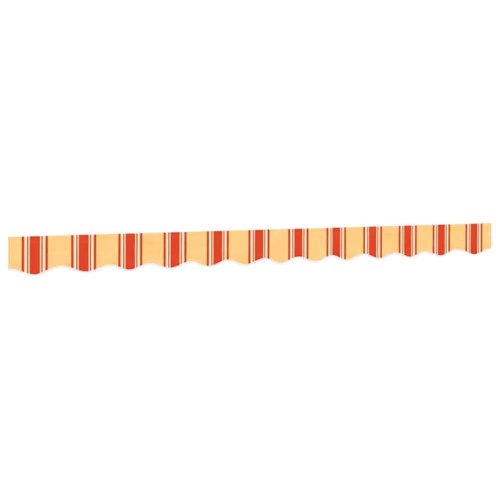 Berkfield Home Replacement Awning Valance Fabric in Yellow and Orange Stripe, 3 m – 1