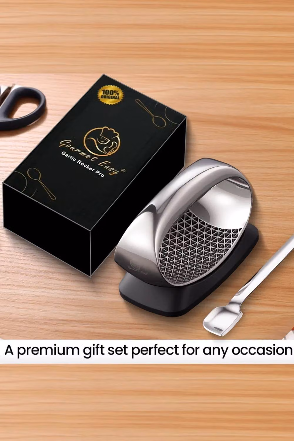 Gourmet Easy Stainless Steel Garlic Rocker in Silver – 3