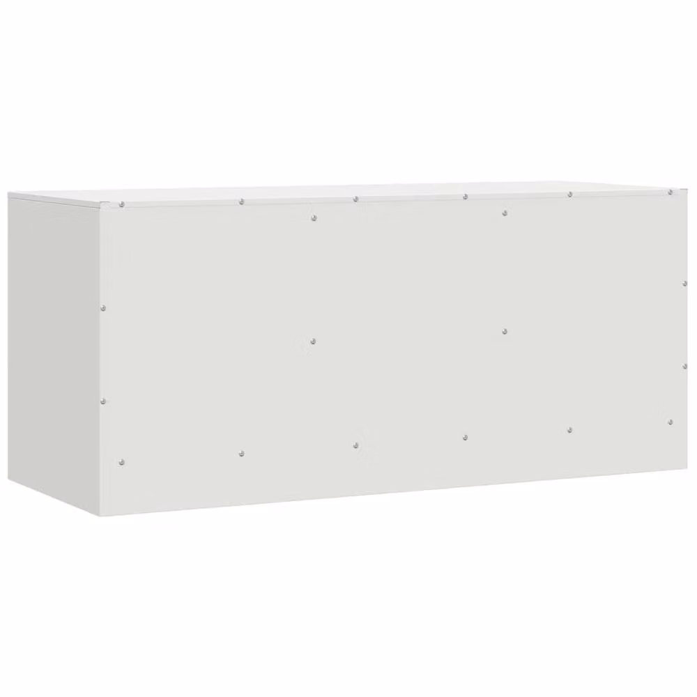 Berkfield Home White Metal TV Cabinet W: 99 cm, D: 39 cm, H: 44 cm – 3