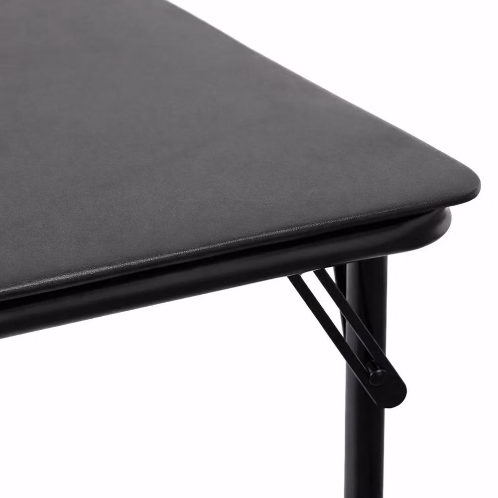 EONLION Folding Square Bridge Card Game Table in Black, Width: 100 cm – 3