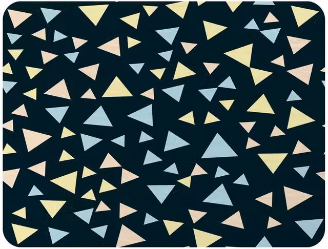 Benjamin Tate Design Yellow and Blue Geometric Triangles Fleece Blanket, W/D/H: 120 x 150 cm – 2