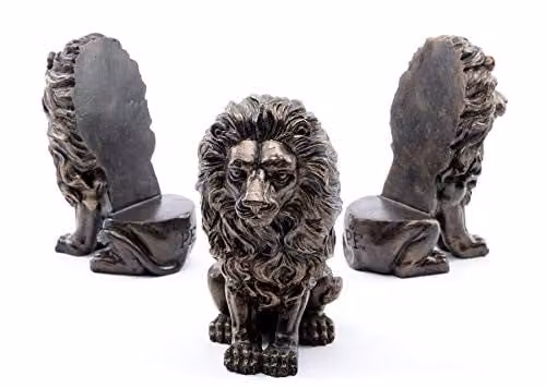 Jardinopia Lion Plant Pot Feet, Set of 3, Bronze, L6 x W9 x H11 cm – 3