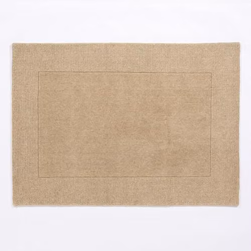 Esselle Home Esme Wool Stone Beige Rectangular Rug W: 200 cm, D: 290 cm – 1