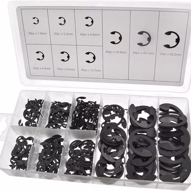 Garden Mile 300 Piece E-Clip Set in Black