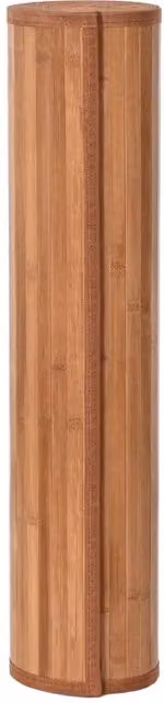 Berkfield Home Rectangular Bamboo Rug in Brown, W: 100 cm, L: 300 cm