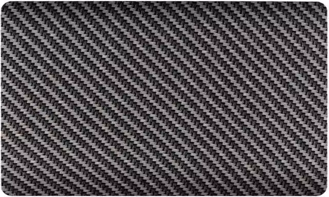 Trendi 2 Gang Artistic Modern Glossy Tactile Double Blanking Plate in Black Carbon Fibre