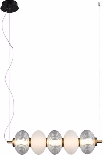 Netlighting Testa Bar Pendant Ceiling Light in Black, White or Transparent with Warm White LED