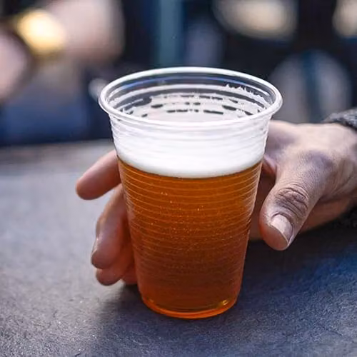 KAV Transparent Plastic Tumbler Cups, 180 ml – 3