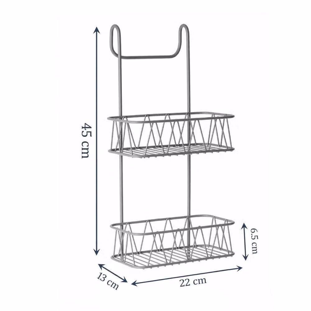EONLION Grey Rustproof Hanging Shower Screen Caddy with Plastic Coating – 2