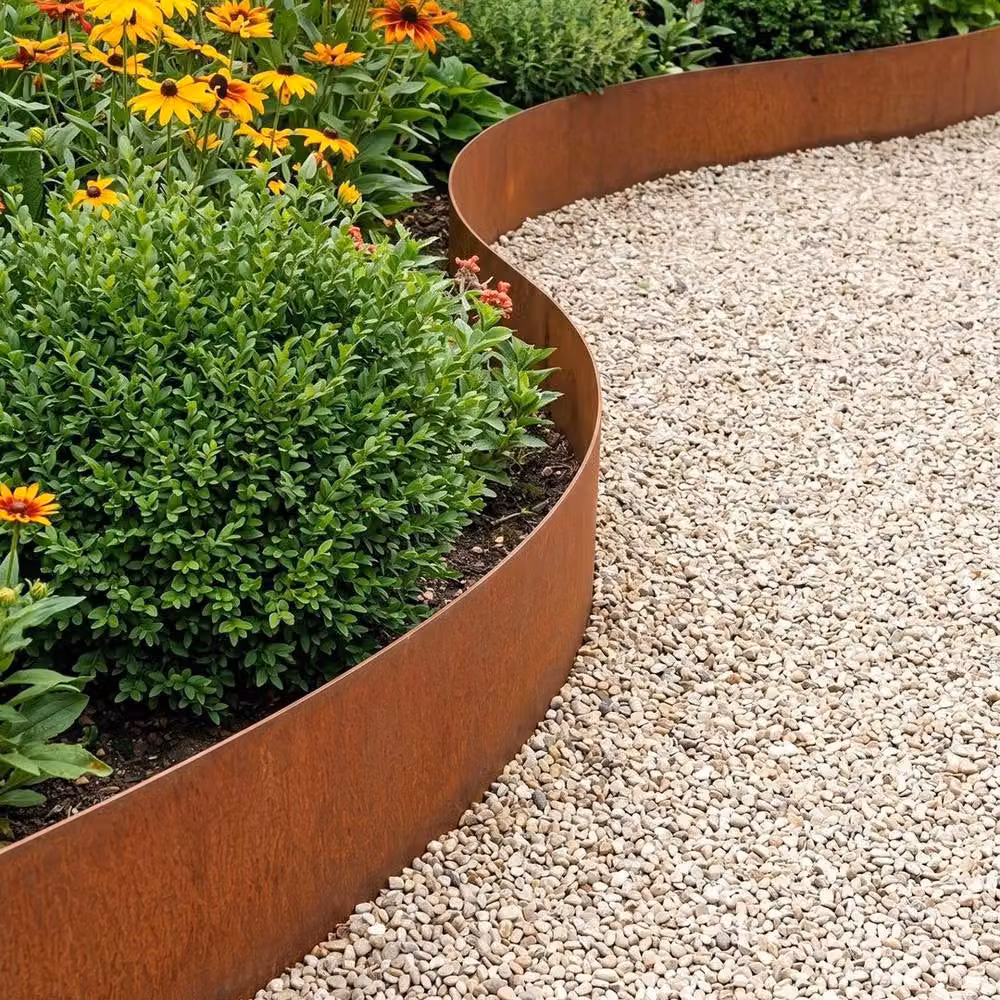 Kelvenix Metal Lawn Edging in Brown – 4