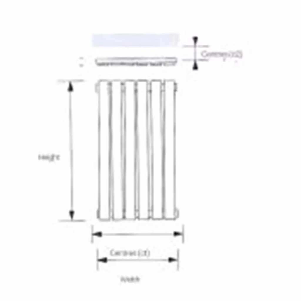 Clifton White Vertical Single Panel Radiator H x W: 180 x 55 cm – 2
