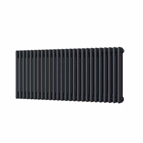 UK Radiators Alpha 3 Column Horizontal Traditional Cast-Iron Style Radiator in Anthracite Grey with Feet – 2
