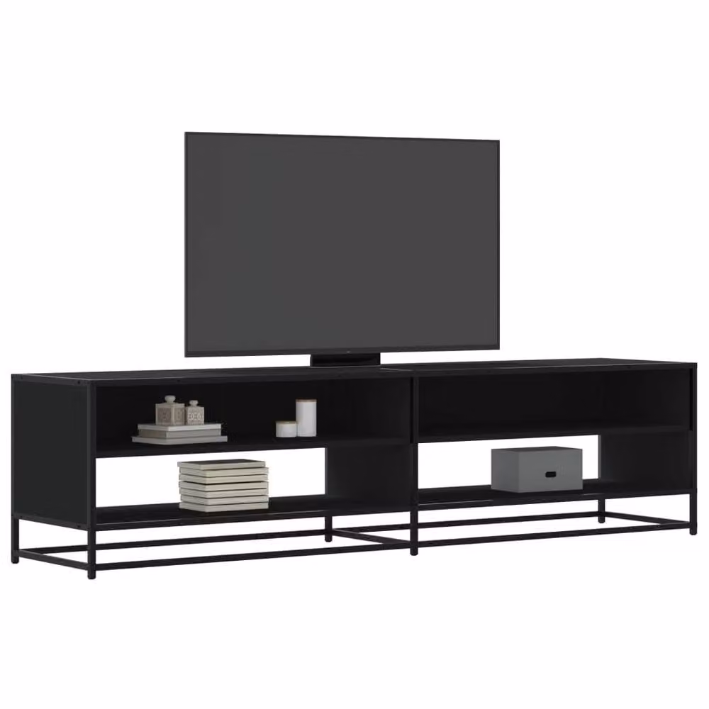 Berkfield Home Industrial TV Cabinet in Black, W/D/H: 180.5 x 40 x 46 cm – 2