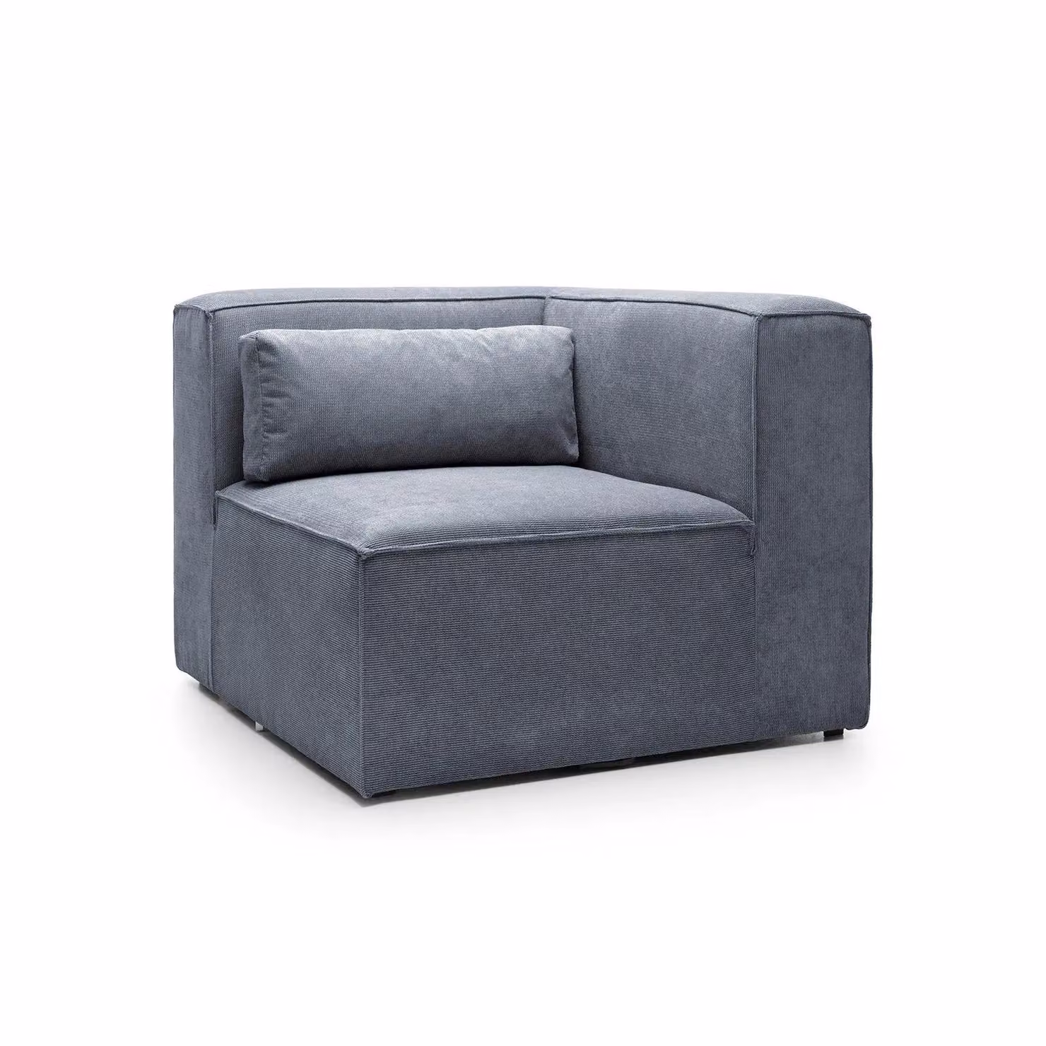 Abakus Direct Doris Modular L-Shape Corner Sofa in Grey Cord Fabric – 2