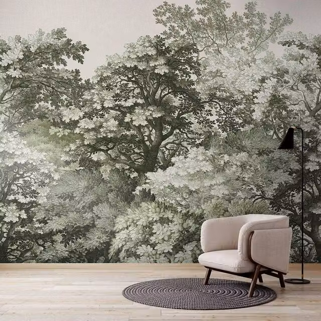 Superfresco Easy Forest Canopy Sage Green Floral Wall Mural, W: 300 cm, H: 280 cm – 1