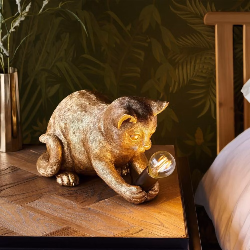Netlighting Kitten Table Lamp in Gold and Matt Black with E14 Bulb Socket – 2