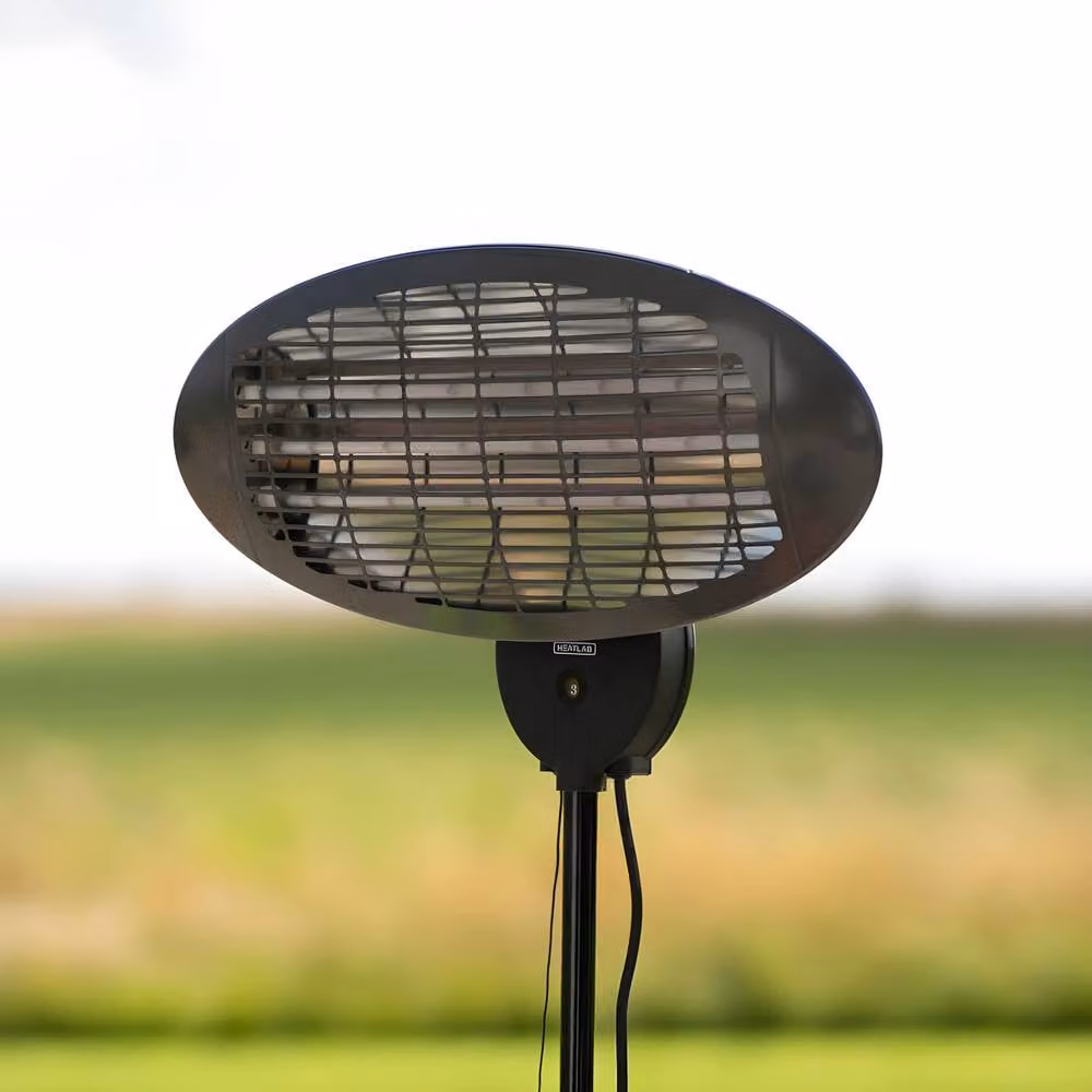 Primrose 2kW IPX4 Electric Quartz Bulb Patio Heater in Black – 2