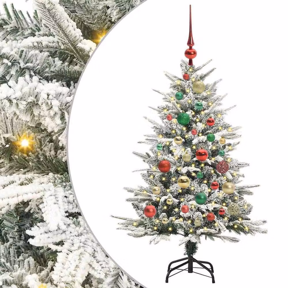 Berkfield Home Pre-lit Artificial Christmas Tree with Ball Set, Green, Height: 120 cm – 2