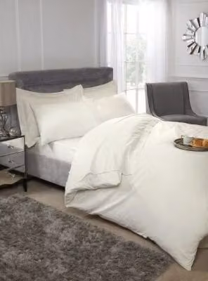 New Edge Blinds Luxor Collection 200 Thread Count Luxury Egyptian Cotton Fitted Sheet in Beige, W/D/H: 140 x 200 cm