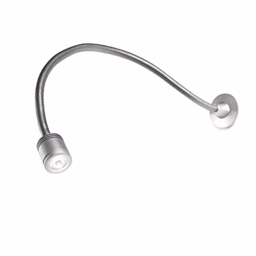 Netlighting LEDS C4 Adjustable Wall Reading Lamp in Grey Anodised Aluminium