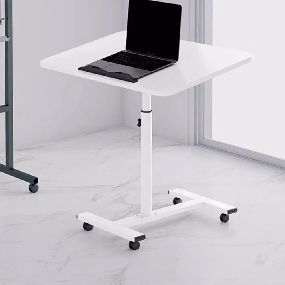 FORGEVIO White Height Adjustable Mobile Overbed Table for Laptops – 2