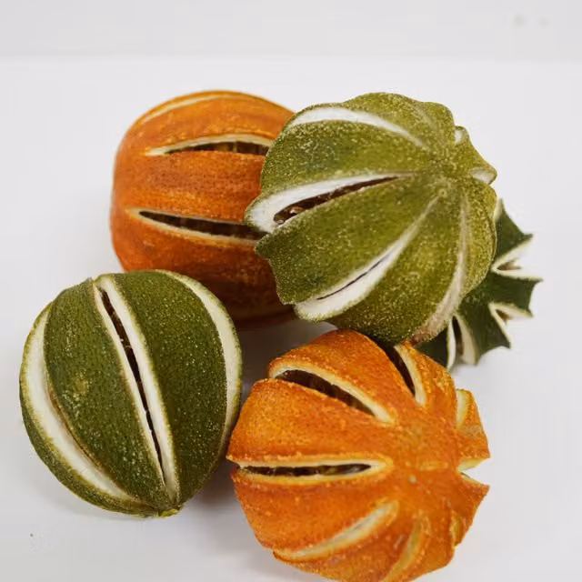 Natural Crafts Decorative Whole Mixed Dried Oranges, Green, 10 Pack