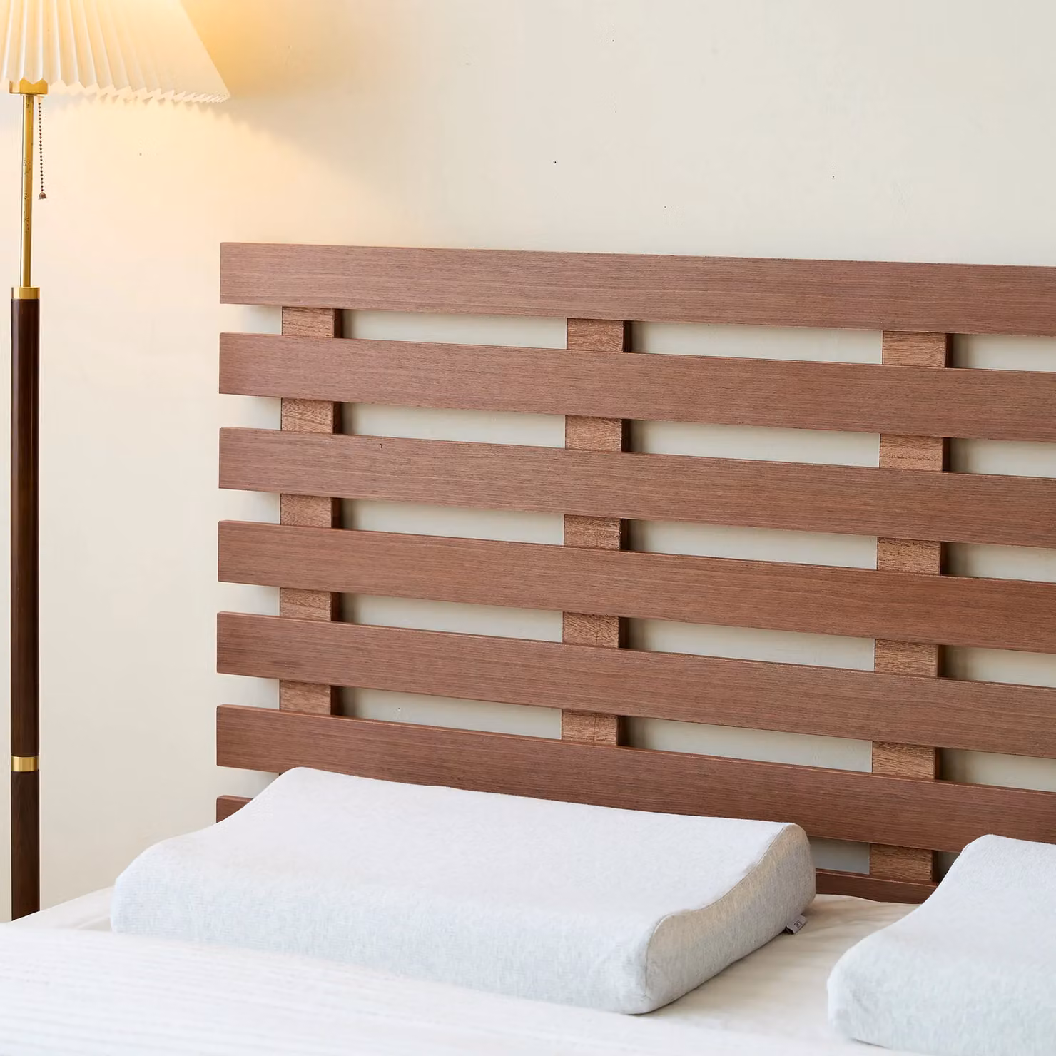 Nordlys Solid Wood Headboard in Brown Walnut Finish, EU King Size 180 x 200 cm – 5