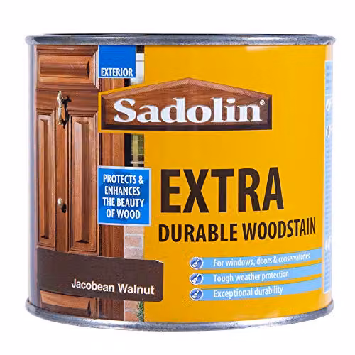Sadolin Extra Durable Weatherproof Woodstain with UV Protection, Walnut, 500ml – 1