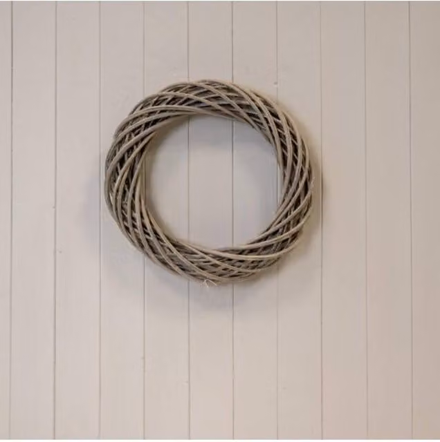 KDMD Grey Round Thick Willow Wreath