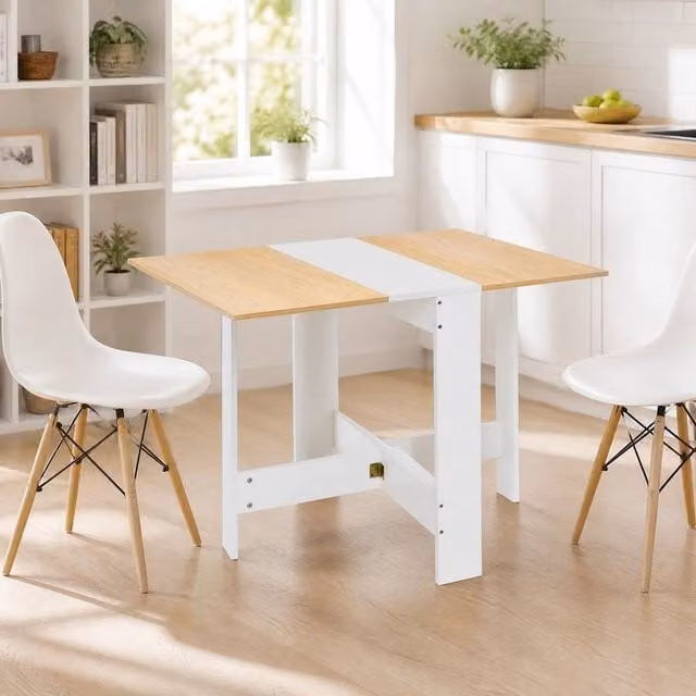 STILVORA Drop-Leaf Dining Table in Light Oak Effect