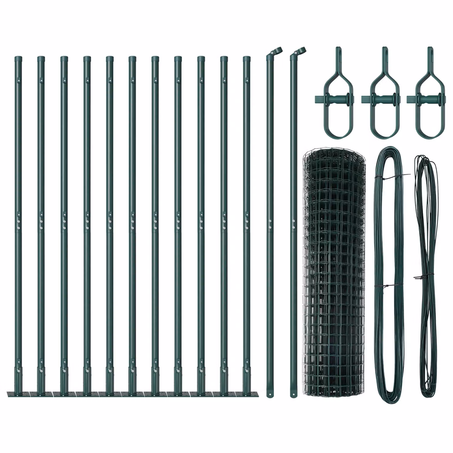 Berkfield Home Euro Fence with 13 Flanged Posts, Galvanised Steel, Silver, 0.8 x 25 m – 3