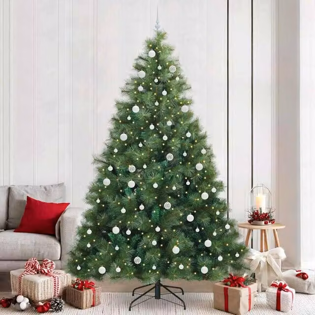 Berkfield Home Artificial Green Christmas Tree with 300 LEDs, Height: 240 cm – 1