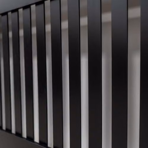 Airwave Vertical Line Style Radiator Cover in Black MDF, Medium, W/D/H: 81.5 x 19.0 x 112.0 cm – 3