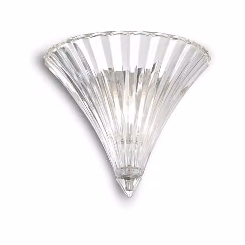 Netlighting Santa Art Deco Wall Uplighter with Transparent Glass and Chrome Finish, E14