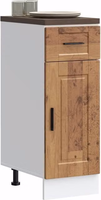 Berkfield Home Porto Kitchen Base Cabinet in Brown Old Wood Engineered Wood – 1