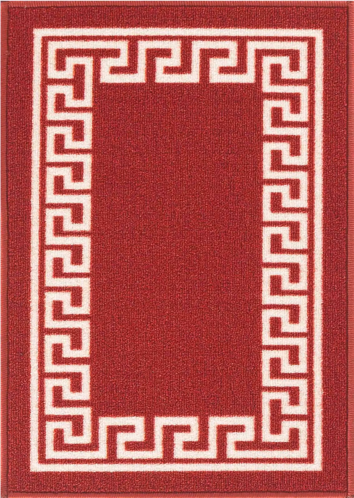 Desire Rugs Non-Slip Geometric Kitchen Runner Mat in Red and White, W: 67 cm, L: 220 cm – 2