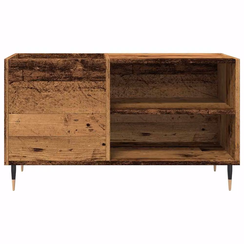 Berkfield Home Record Cabinet in Old Wood Brown, W/D/H: 84.5 x 38 x 48 cm – 4
