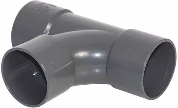 FloPlast Solvent Weld 90 Degree Branch Waste Tee, 32mm, Anthracite Grey