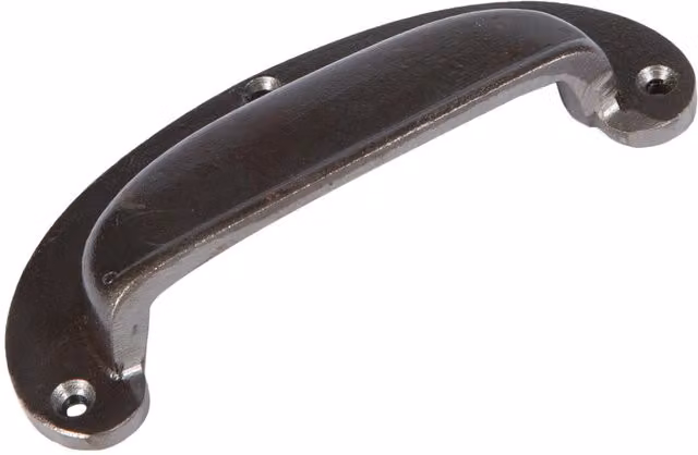 Hammer and Tongs Wide Lipped Cabinet Drawer Pull in Raw Iron – 3