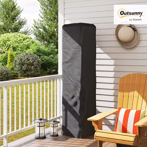 Outsunny Heavy Duty Black Polyester Gas Pyramid Patio Heater Cover – 2