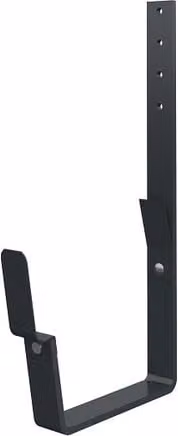Lindab Flex-Fit Rafter Angle Bracket for 210mm Rectangular Steel Gutter, Galvanised Steel, Anthracite Grey