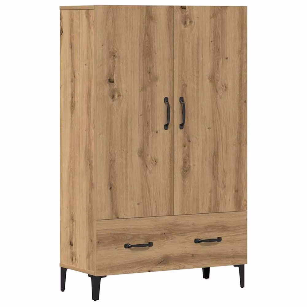 Berkfield Home Artisan Oak Highboard in Brown, W/D/H: 70 x 31 x 115 cm – 2