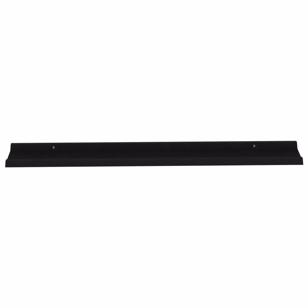 Berkfield Home Wall Mounted Shelves, 4 Piece Set, Black, W: 115 cm, D: 9 cm, H: 3 cm – 3