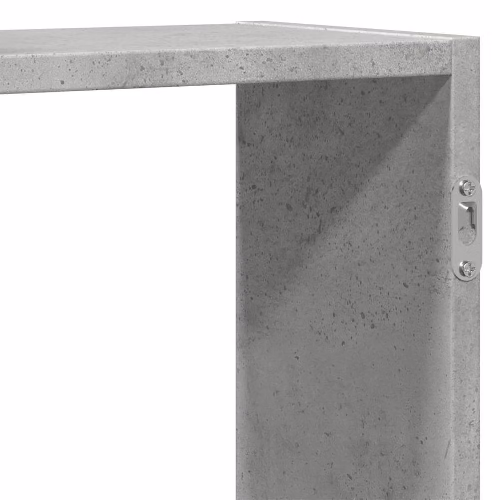 Berkfield Home Wall Mounted Shelf in Concrete Grey, W: 159 cm, D: 18 cm, H: 65 cm – 4